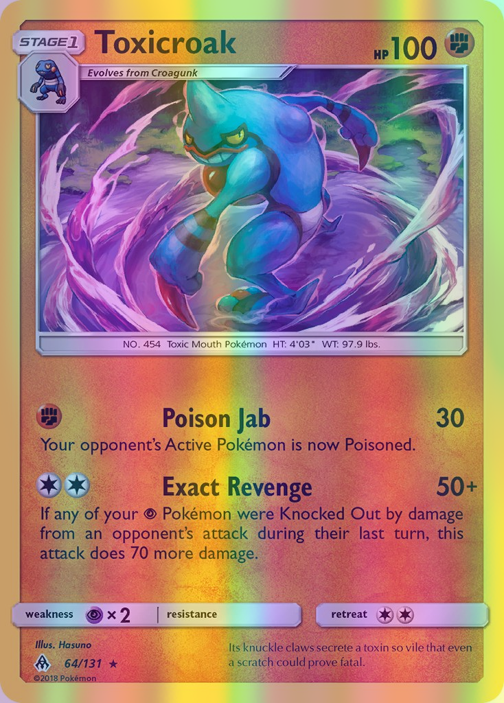 Toxicroak - 064/131 (FLI) Rare - Near Mint Reverse Holofoil