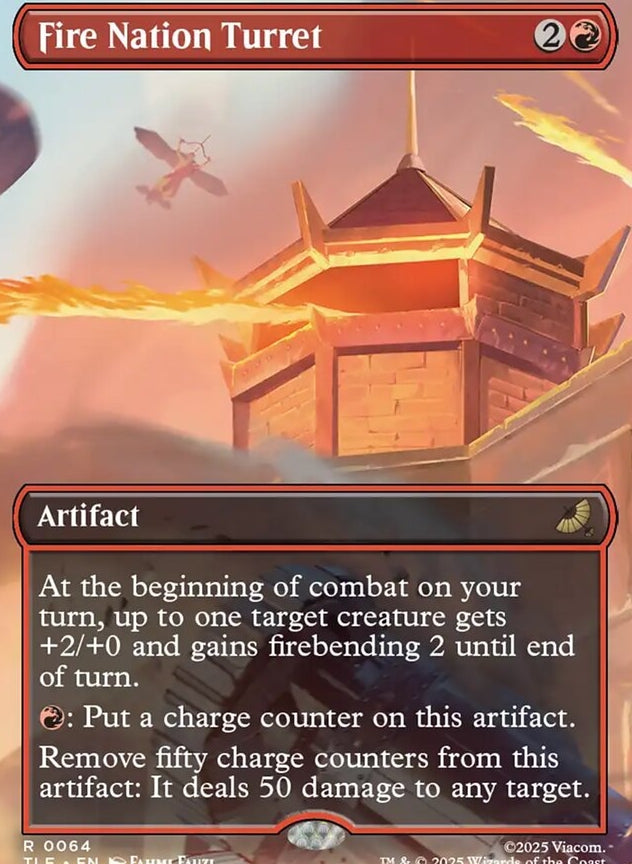 Fire Nation Turret [ #0064 Borderless ] (TLE-R)