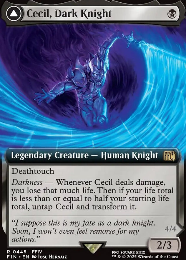 Cecil, Dark Knight // Cecil, Redeemed Paladin [ #0445 Extended Art ] (FIN-R)