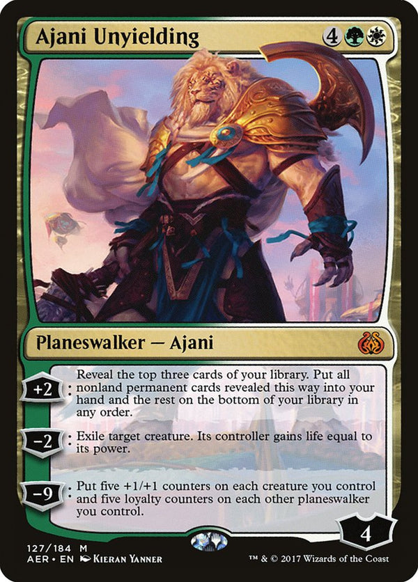 Ajani Unyielding (AER-M) Moderate Play