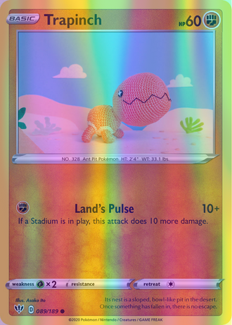 Trapinch - 089/189 (SWSH03) Common - Near Mint Reverse Holofoil