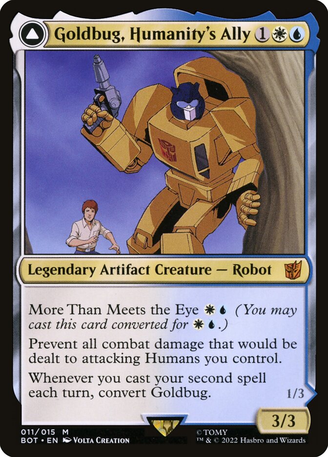 Goldbug, Humanity's Ally // Goldbug, Scrappy Scout (BOT-M-FOIL)