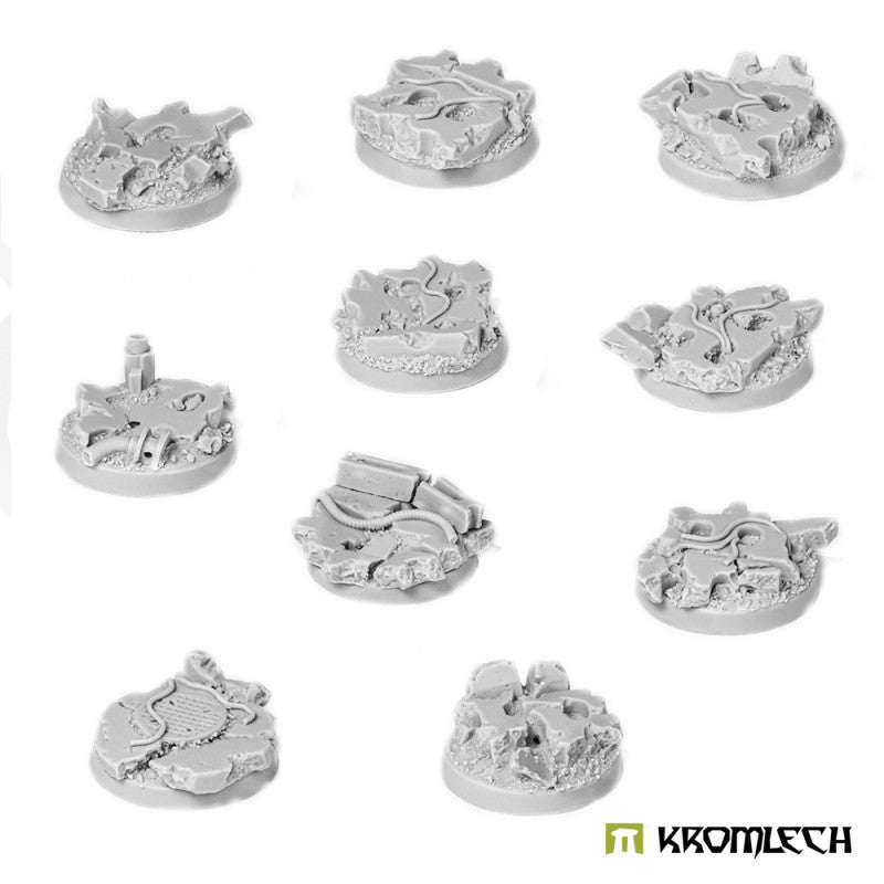 Kromlech KRRB051: Concrete Slabs Round 25mm Set 2 (10)