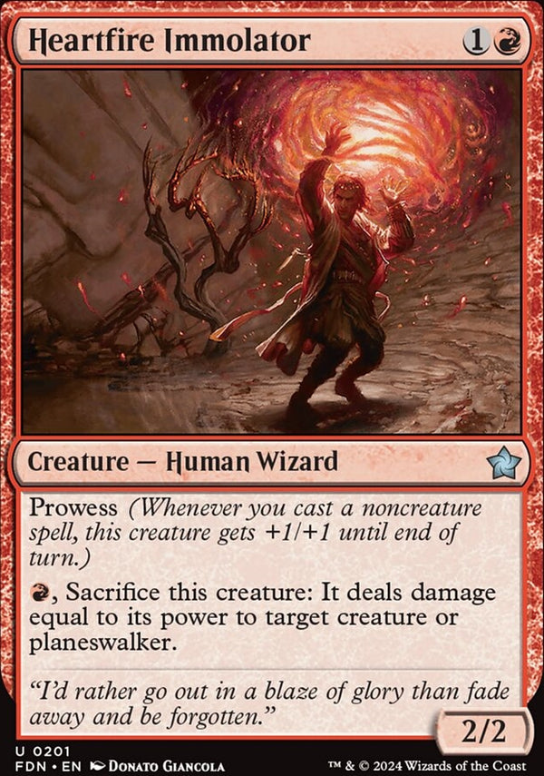 Heartfire Immolator [#0201] (FDN-U-FOIL)