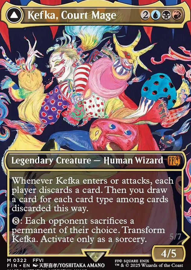 Kefka, Court Mage // Kefka, Ruler of Ruin [ #0322 Borderless Alternate Art ] (FIN-M)