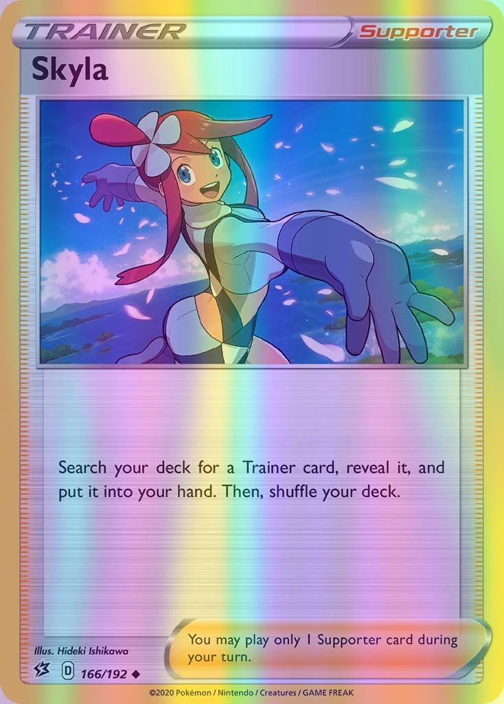 Skyla - 166/192 (SWSH02) Uncommon - Near Mint Reverse Holofoil