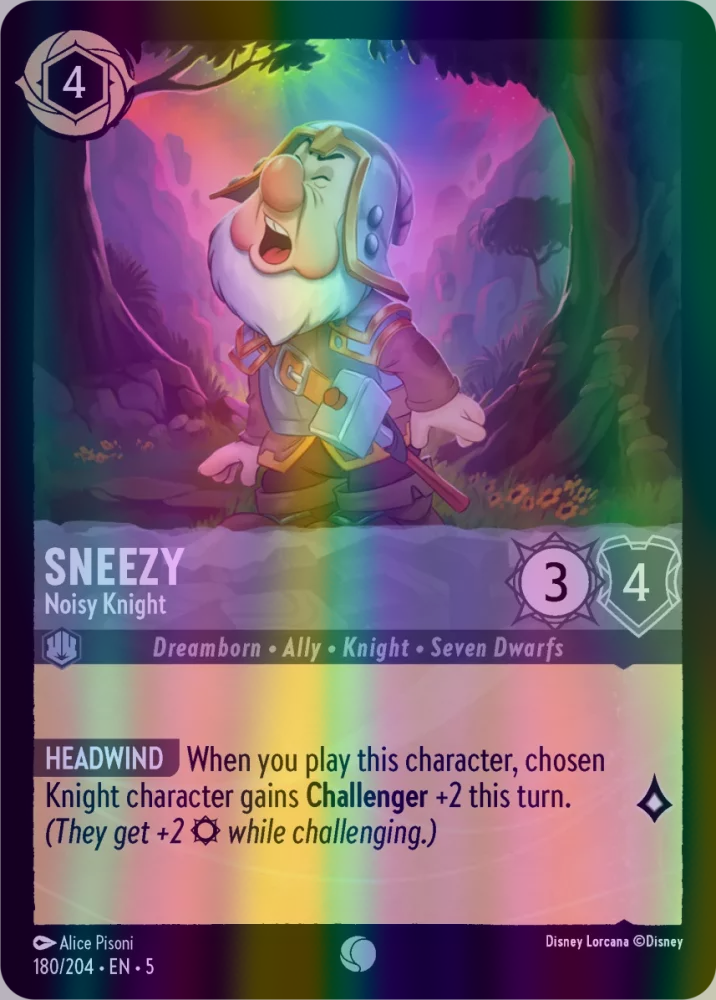 Sneezy - Noisy Knight (Shimmering Skies 180/204) Common - Near Mint Cold Foil