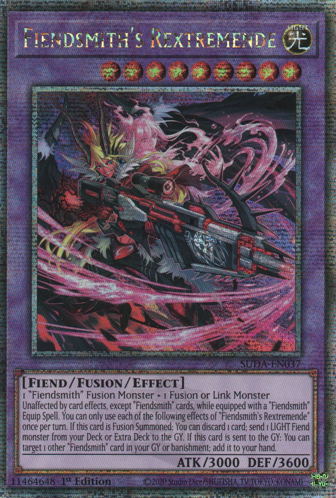 Fiendsmith's Rextremende (SUDA-EN037) Quarter Century Secret Rare - Near Mint 1st Edition