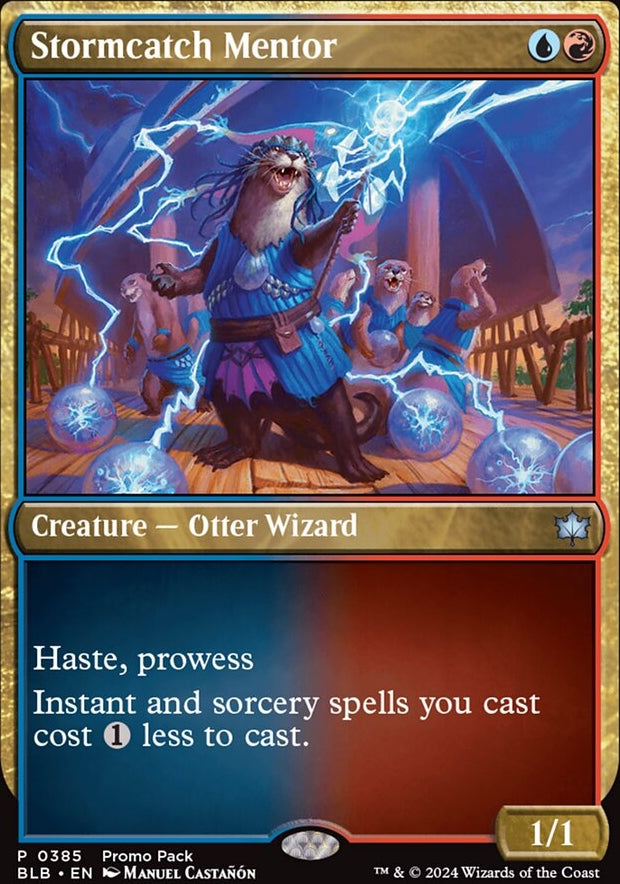 Stormcatch Mentor [#0385 FNM Style] (BLB-U-PP-FOIL)