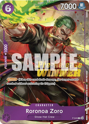 Roronoa Zoro (OP-06 Pre-Release Tournament) [Winner] - One Piece Promotion Cards (OP-PR)