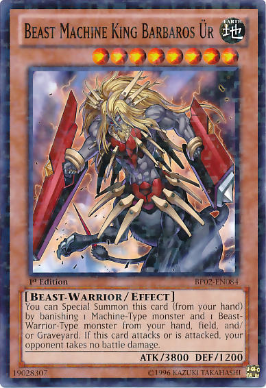 Beast Machine King Barbaros Ur (Mosaic Rare) (BP02-EN084) Mosaic Rare - Near Mint 1st Edition