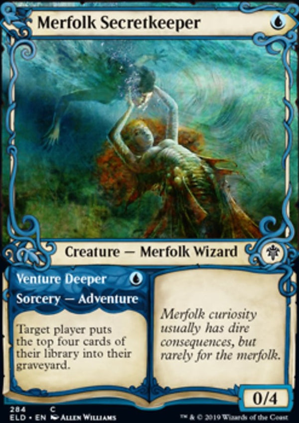 Merfolk Secretkeeper // Venture Deeper [#284 Showcase] (ELD-C)