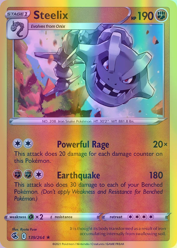 Steelix - 139/264 (SWSH08) Holo Rare - Near Mint Reverse Holofoil