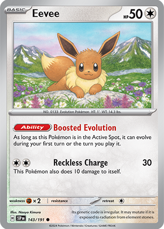 Eevee - 143/191 (SSP) Common - Near Mint