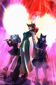 GOTHAM CITY SIRENS UNFIT FOR ORBIT #1 (OF 5) CVR B NOOBOVICH CARD STOCK VAR