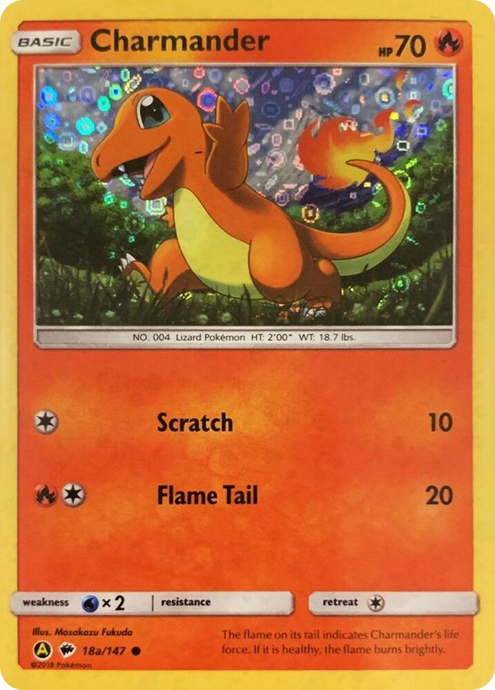 Charmander - 0018a/147 Common - Near Mint Reverse Holofoil (Alternate art promo)