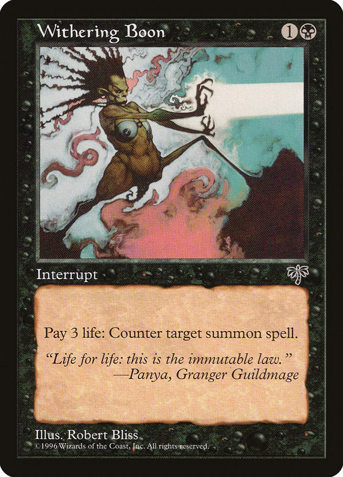 Withering Boon (MIR-U) Moderate Play
