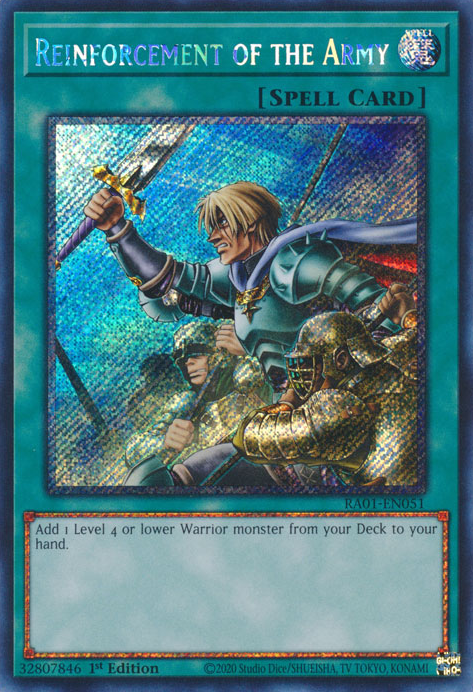 Reinforcement of the Army (RA01-EN051) Platinum Secret Rare - Near Mint 1st Edition