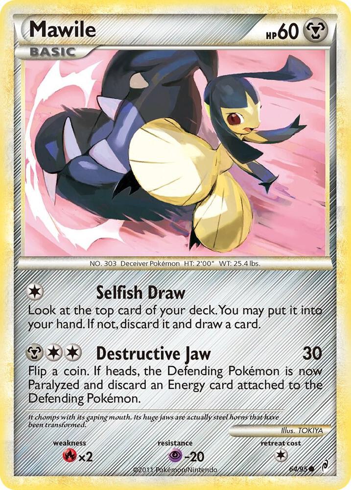 Mawile - 64/95 (CL) Common - Moderate Play Reverse Holofoil