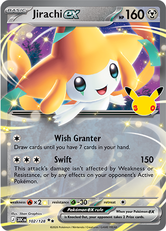 Jirachi ex - 102/128 (30C) Double Rare