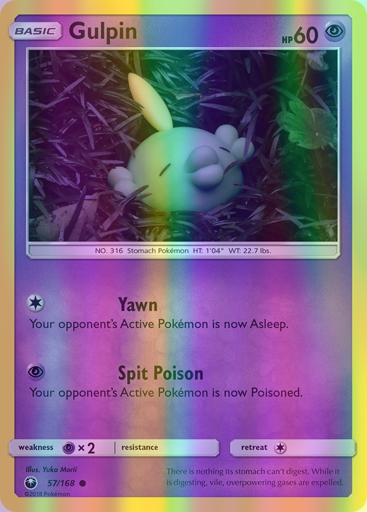 Gulpin - 057/168 (CES) Common - Near Mint Reverse Holofoil