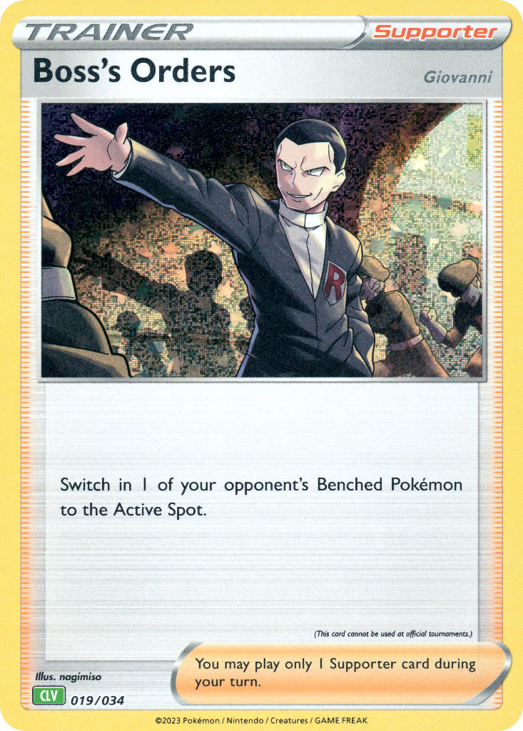 Boss's Orders - 019/034 (TCG:CLV) Classic Collection - Near Mint Holofoil