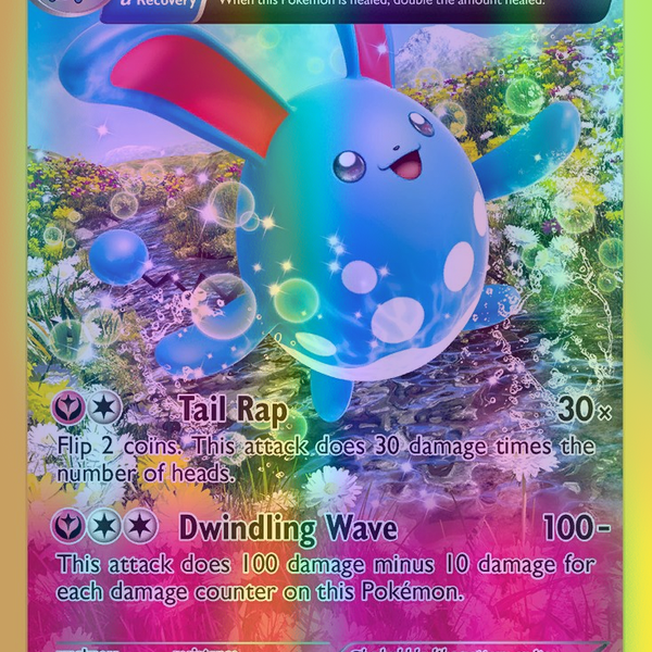 azumarill shiny pokemon card Azumarill (Alpha) - 104/160 (PRC) Holo Rare