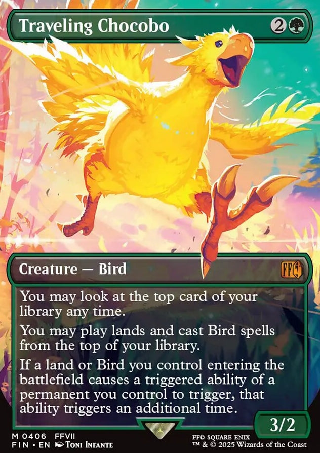 Traveling Chocobo [ #0406 Borderless Alternate Art ] (FIN-M)