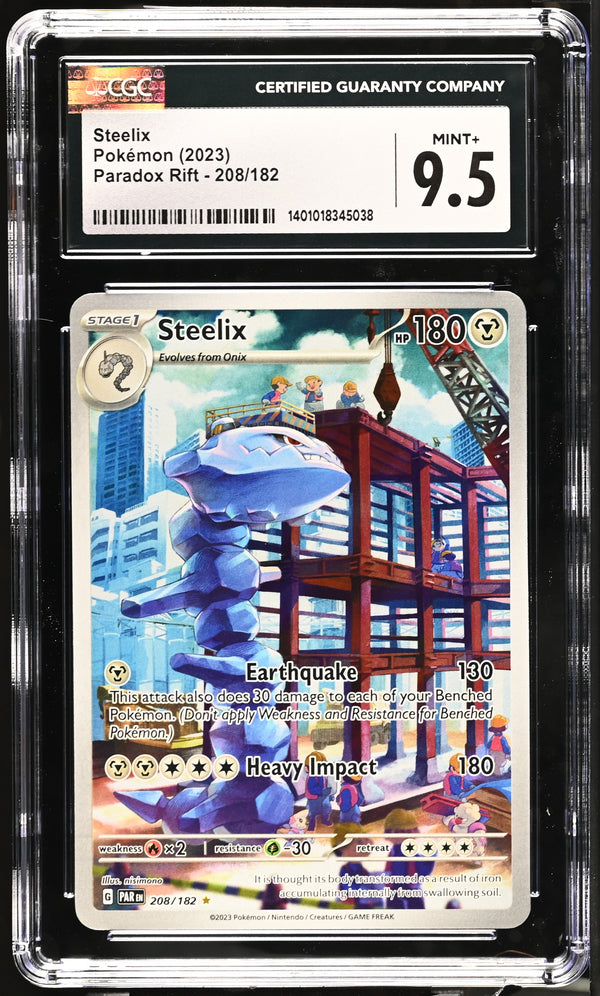 Steelix - 208/182 (SV:PAR) Illustration Rare - Near Mint Holofoil (CGC Graded 9.5)