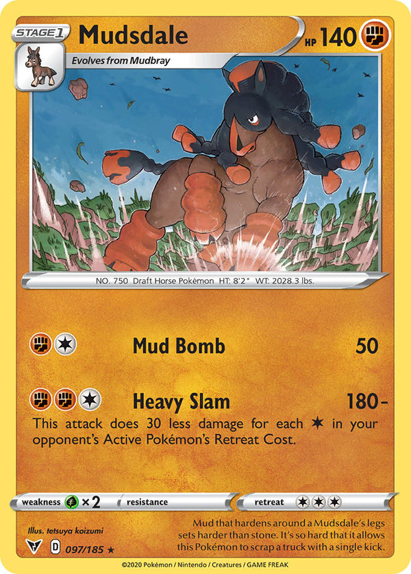 Mudsdale - 097/185 (SWSH04) Rare - Near Mint