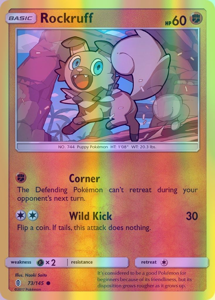 Rockruff - 073/145 (SM:GRI) Common - Near Mint Reverse Holofoil