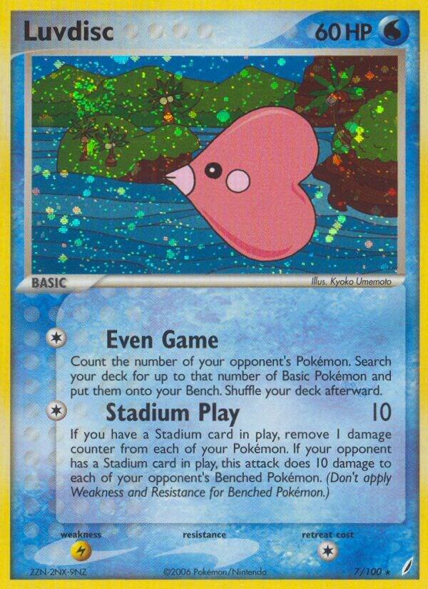 Luvdisc 7/100 (CG) Holo Rare - Moderate Play