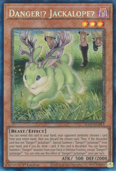 Danger!? Jackalope? (RA01-EN013) Prismatic Collector’s Rare - Near Mint 1st Edition