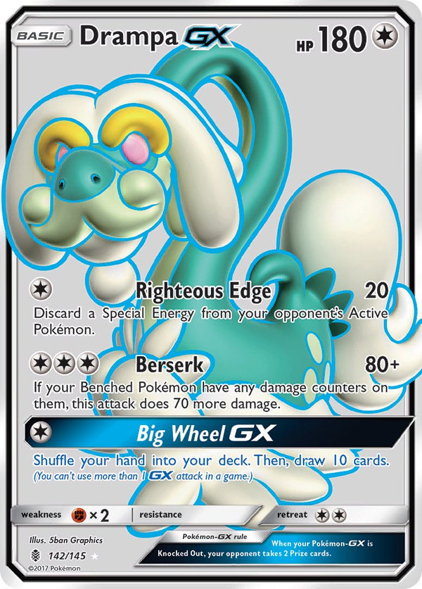 Drampa GX (Full Art) - 142/145 (SM:GRI) Ultra Rare - Near Mint Holofoil