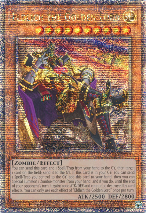 Eldlich the Golden Lord (RA01-EN019) Quarter Century Secret Rare - Near Mint 1st Edition