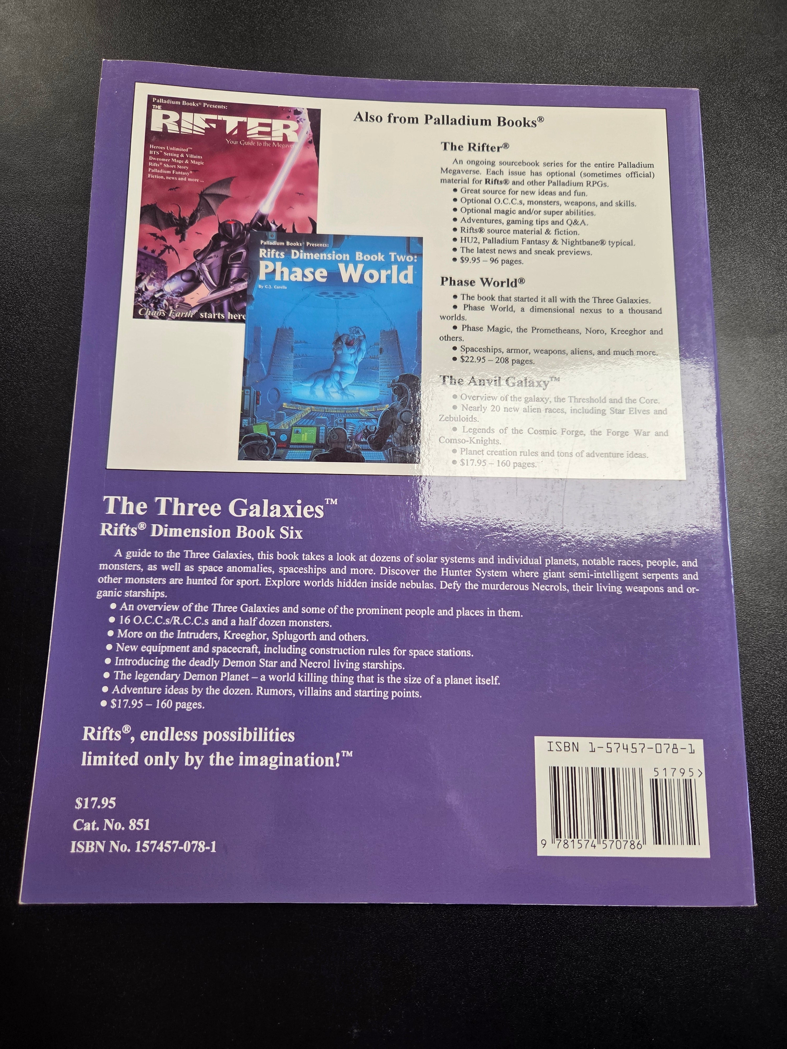 RIFTS Dimension Book 6: Three Galaxies (USED)