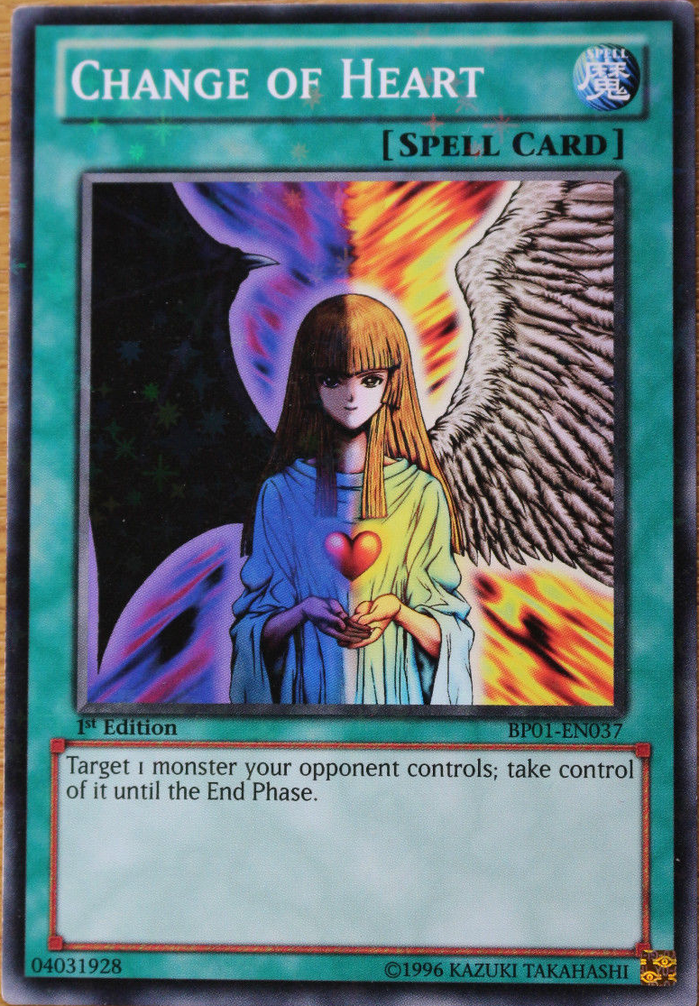 Change of Heart (Starfoil) (BP01-EN037) Starfoil Rare - Near Mint 1st Edition