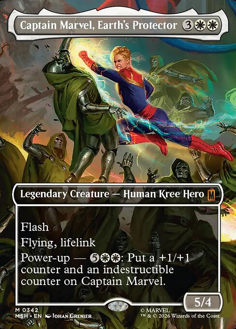 Captain Marvel, Earth's Protector [ #0342 Borderless Scene ] (MSH-M)