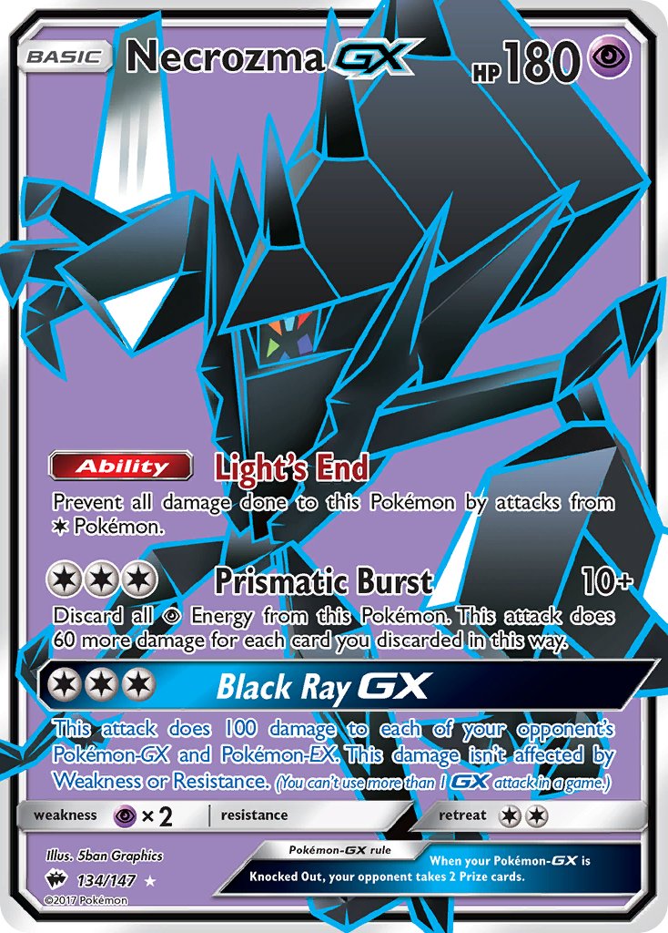 Necrozma GX (Full Art) - 134/147 (SM:BUS) Ultra Rare - Near Mint Holofoil