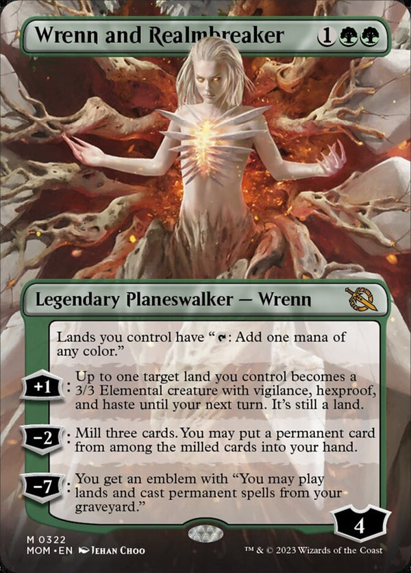 Wrenn and Realmbreaker [#0322 Borderless Planeswalker] (MOM-M)