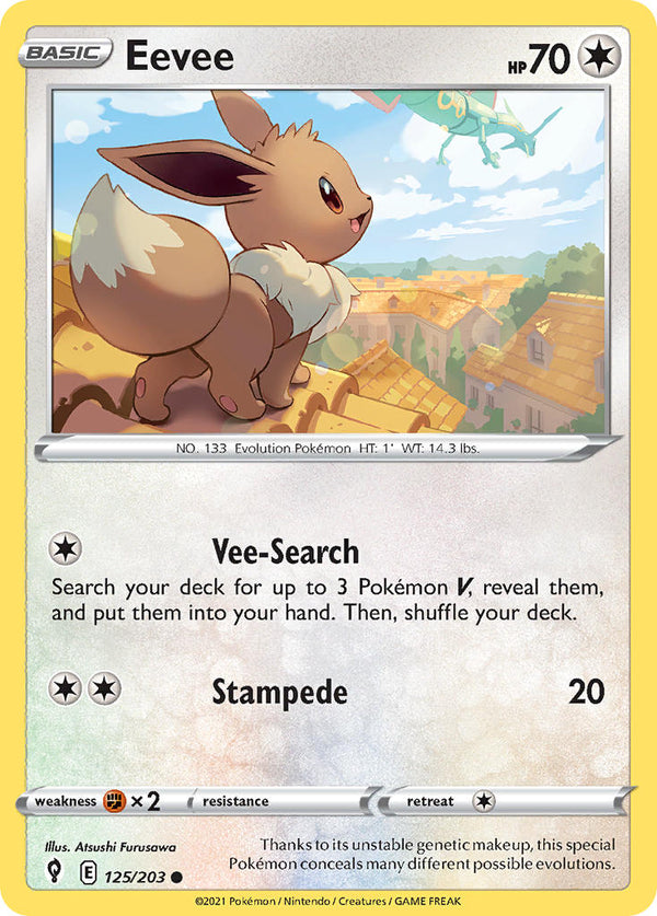 Eevee - 125/203 (SWSH07) Common - Near Mint