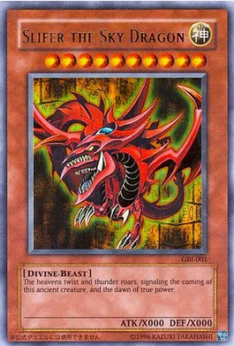 Slifer the Sky Dragon (GBI-001) Ultra Rare - Light Play