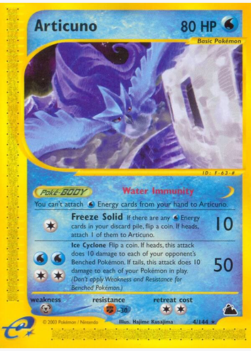 Articuno - 4/144 (SK) Rare - Heavy Play