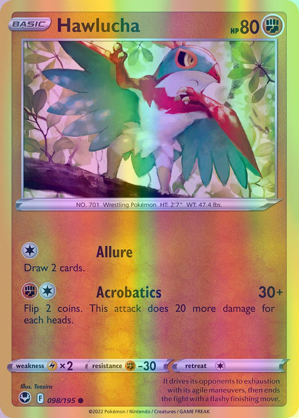 Hawlucha - 098/195 (SWSH12) Common - Near Mint Reverse Holofoil