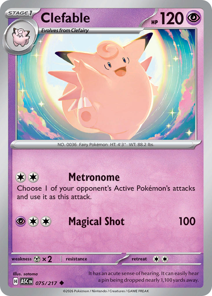 Clefable - 075/217 (ASC) Uncommon