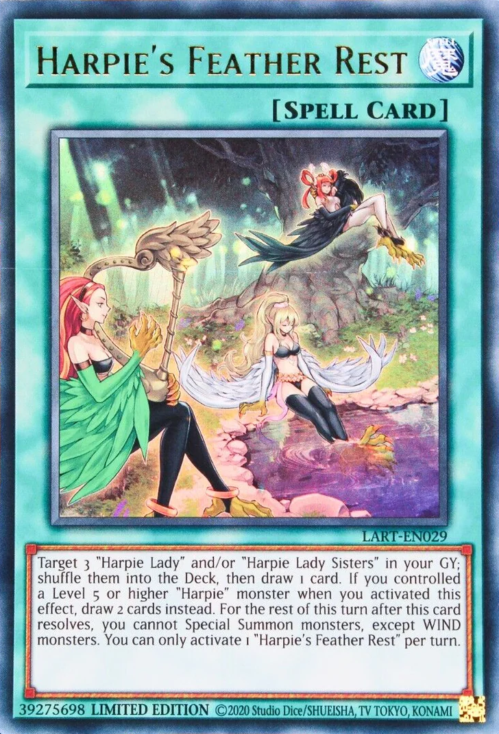 Harpie's Feather Rest (LART-EN029) Ultra Rare - Near Mint Limited