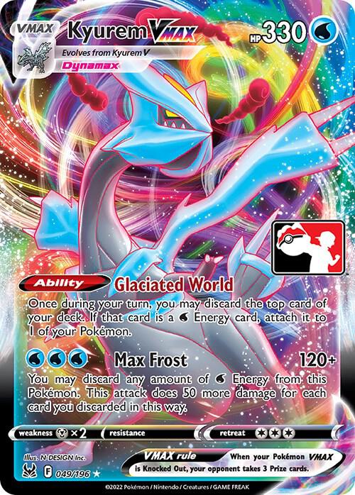 Kyurem VMAX - 049/196 (SWSH11) Ultra Rare - Near Mint Holofoil Prize Pack Series