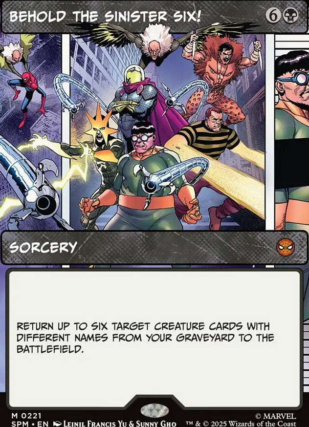 Behold the Sinister Six! [ #0221 Borderless ] (SPM-M)