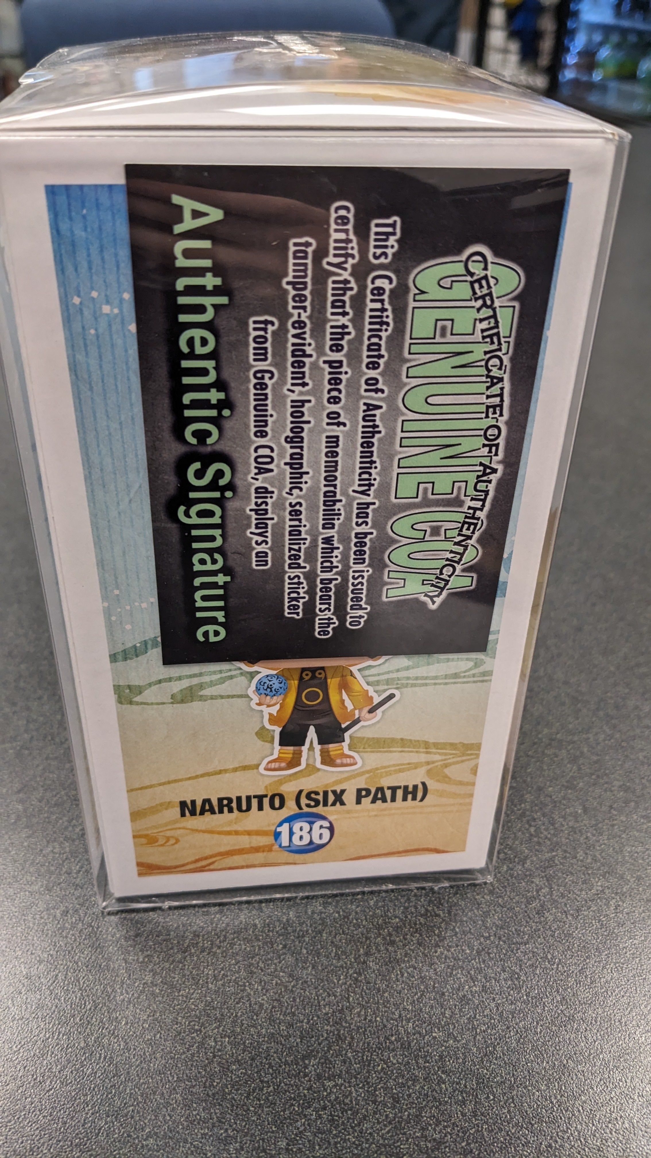 POP Figure: Naruto Shippuden #0186 - Naruto (Six Path) (Yellow) (Hot Topic Exclusive) (Signed by Maile Flanagan + COA)