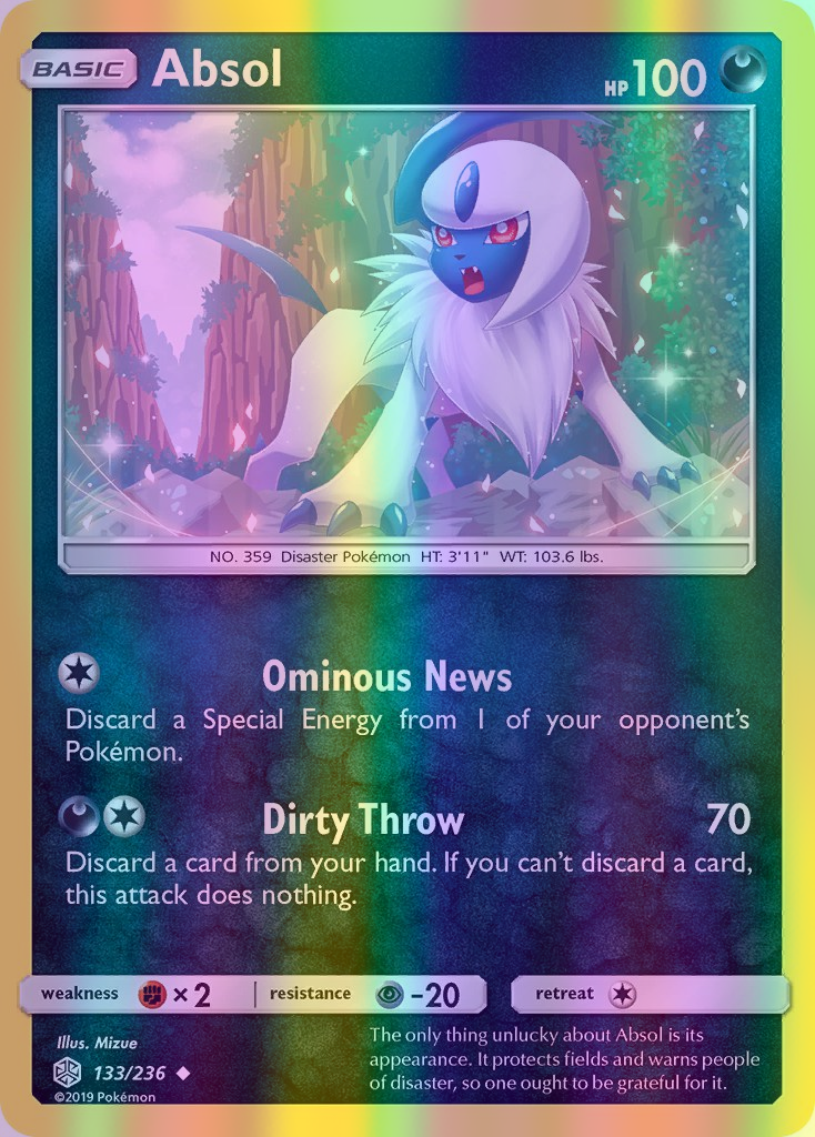 Absol - 133/236 (CEC) Uncommon - Near Mint Reverse Holofoil